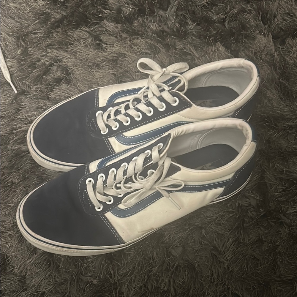 Vans Navy and White Sneakers